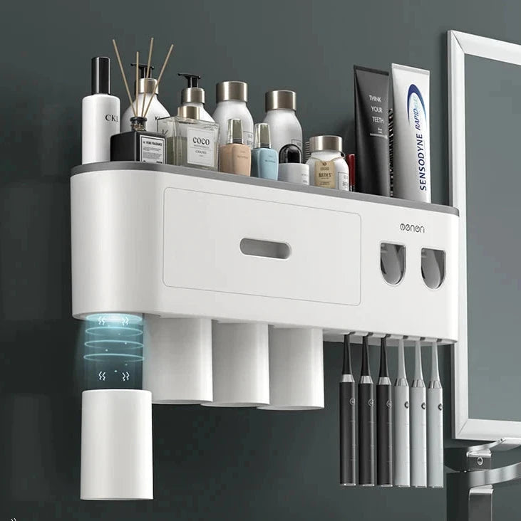 Toothbrush Holder & Toothpaste Squeezer