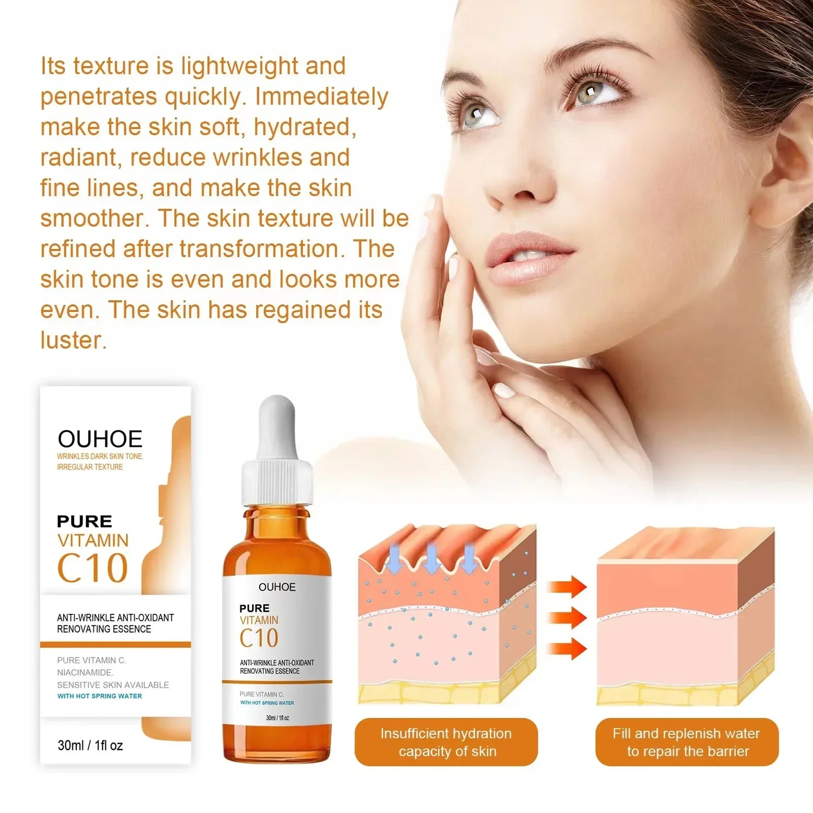 Vitamin C Wrinkle Remover Face Serum - Care Essentials 