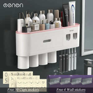 Toothbrush Holder & Toothpaste Squeezer