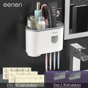 Toothbrush Holder & Toothpaste Squeezer